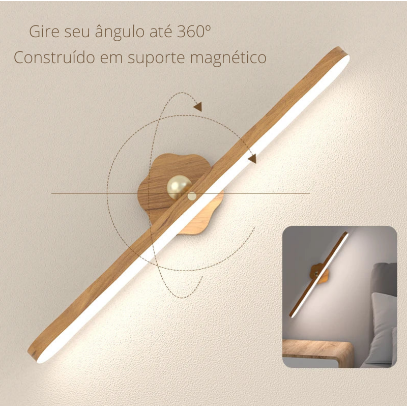 Kit 2 Luminárias de Madeira Recarregável (COMPRE 1 LEVE 2) - Lemon Express